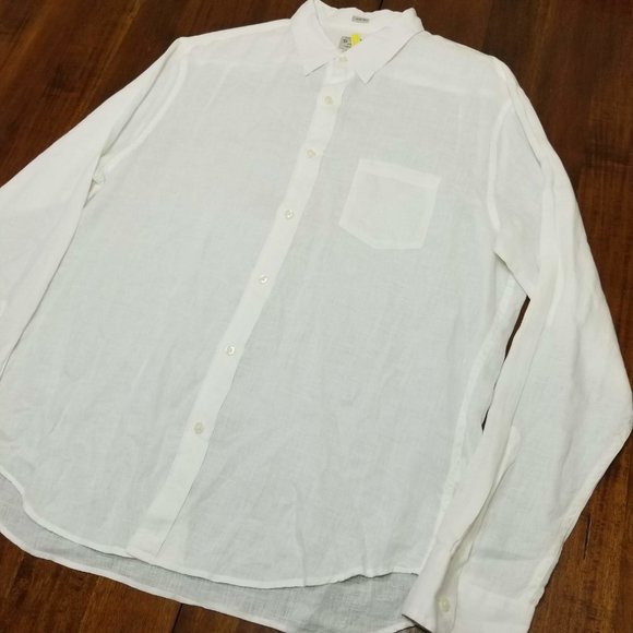 J.Crew Long Sleeve Button Down - White Linen - Sli - Picture 6 of 10